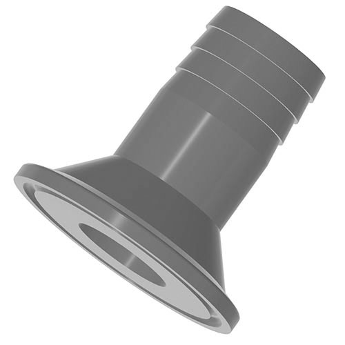 PVC-U ISO Clamp mit Anschlu&szlig; Schlaucht&uuml;lle